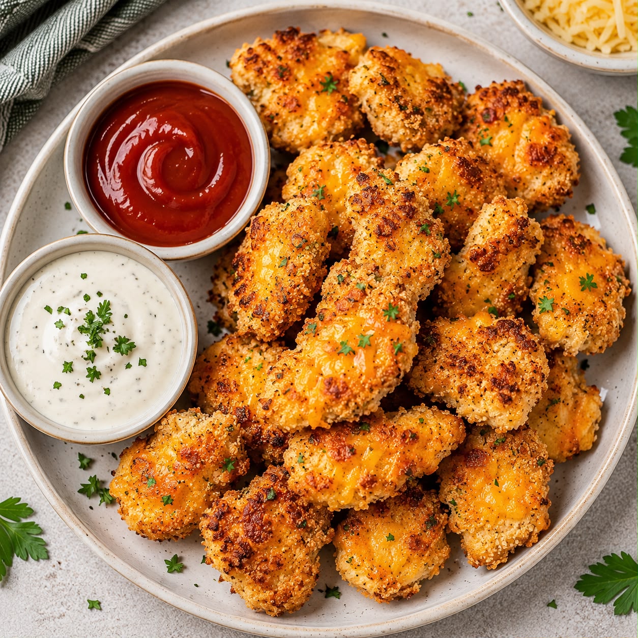 Cheesy Baked Chicken Nuggets (Kid-Friendly)