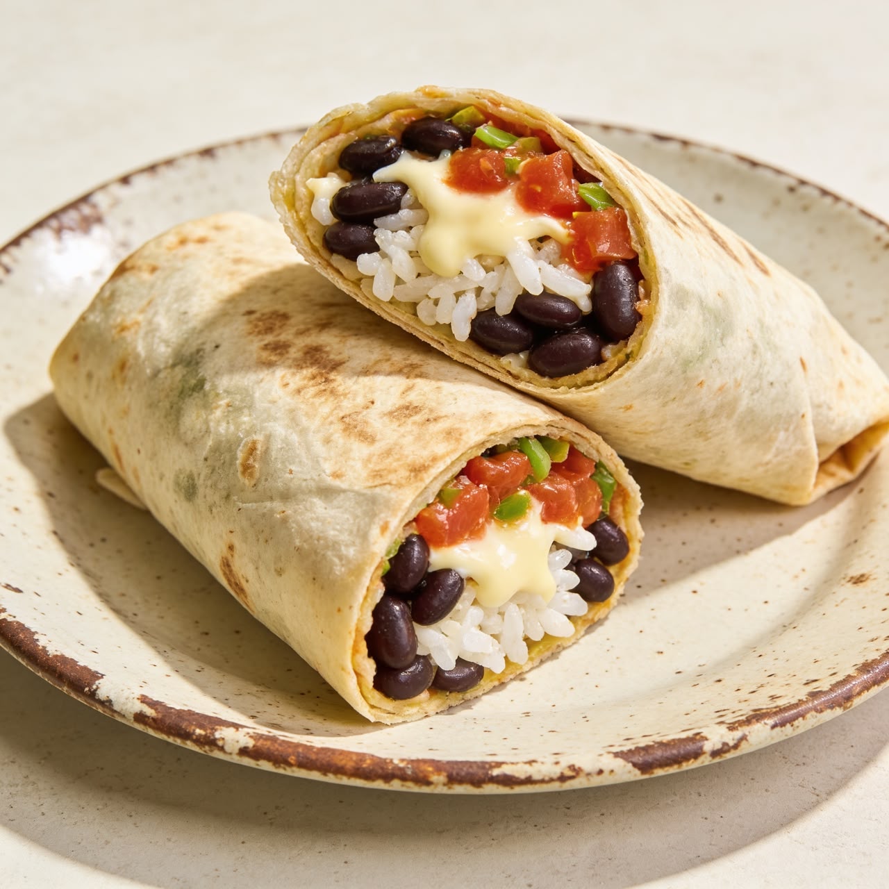 Easy Bean & Rice Burritos