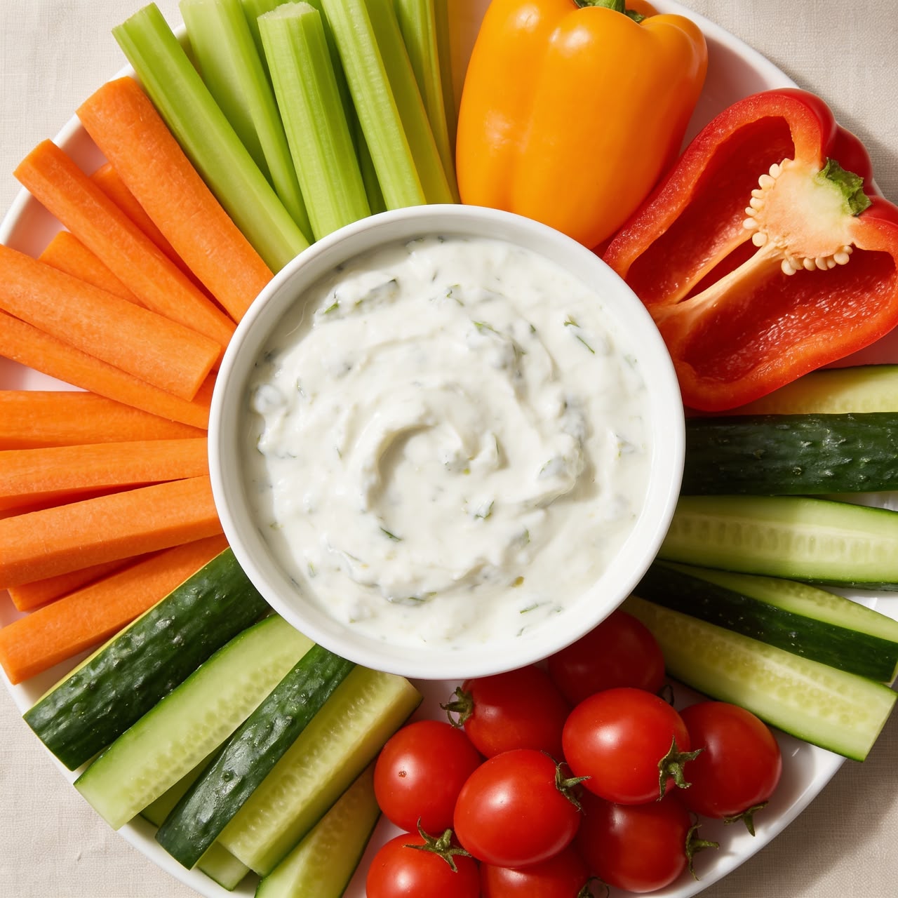Greek Yogurt Ranch Dip with Veggies