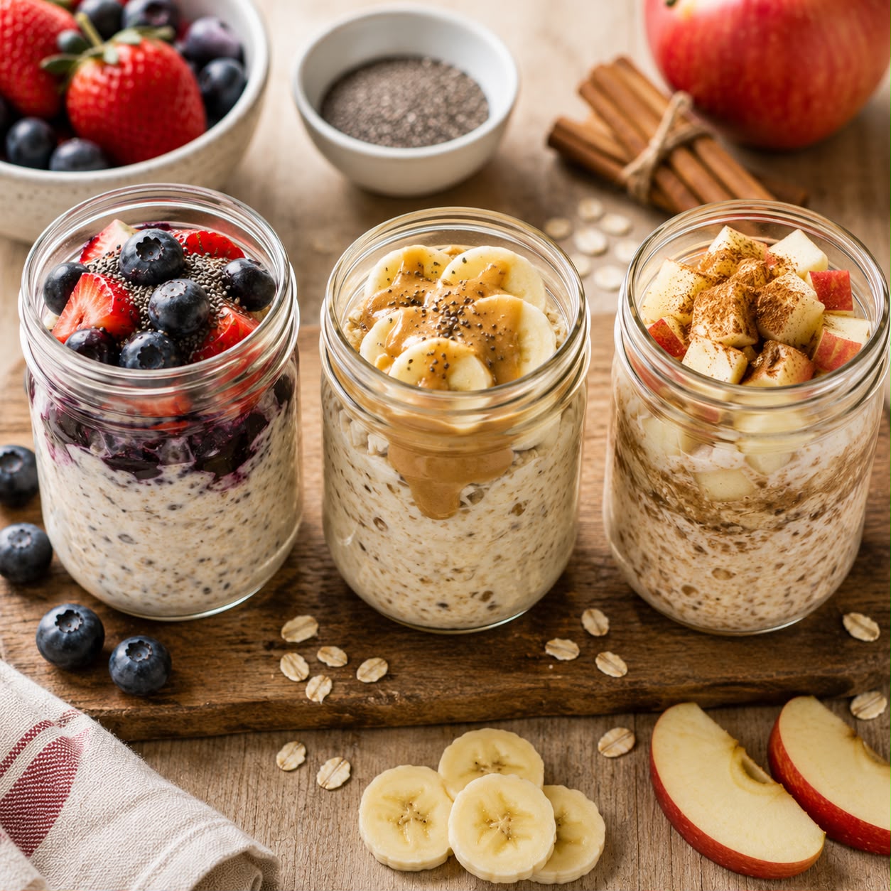 Overnight Oats (3 Ways)