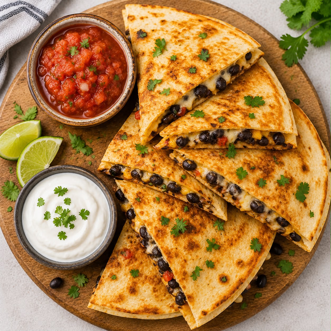 Quick Black Bean Quesadillas