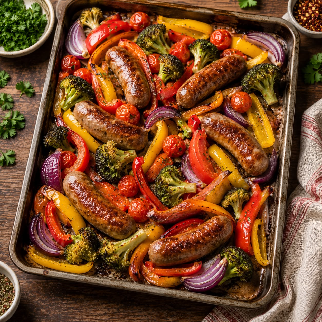 Sausage & Veggie Traybake