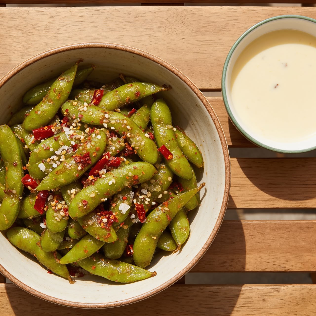 Spicy Roasted Edamame