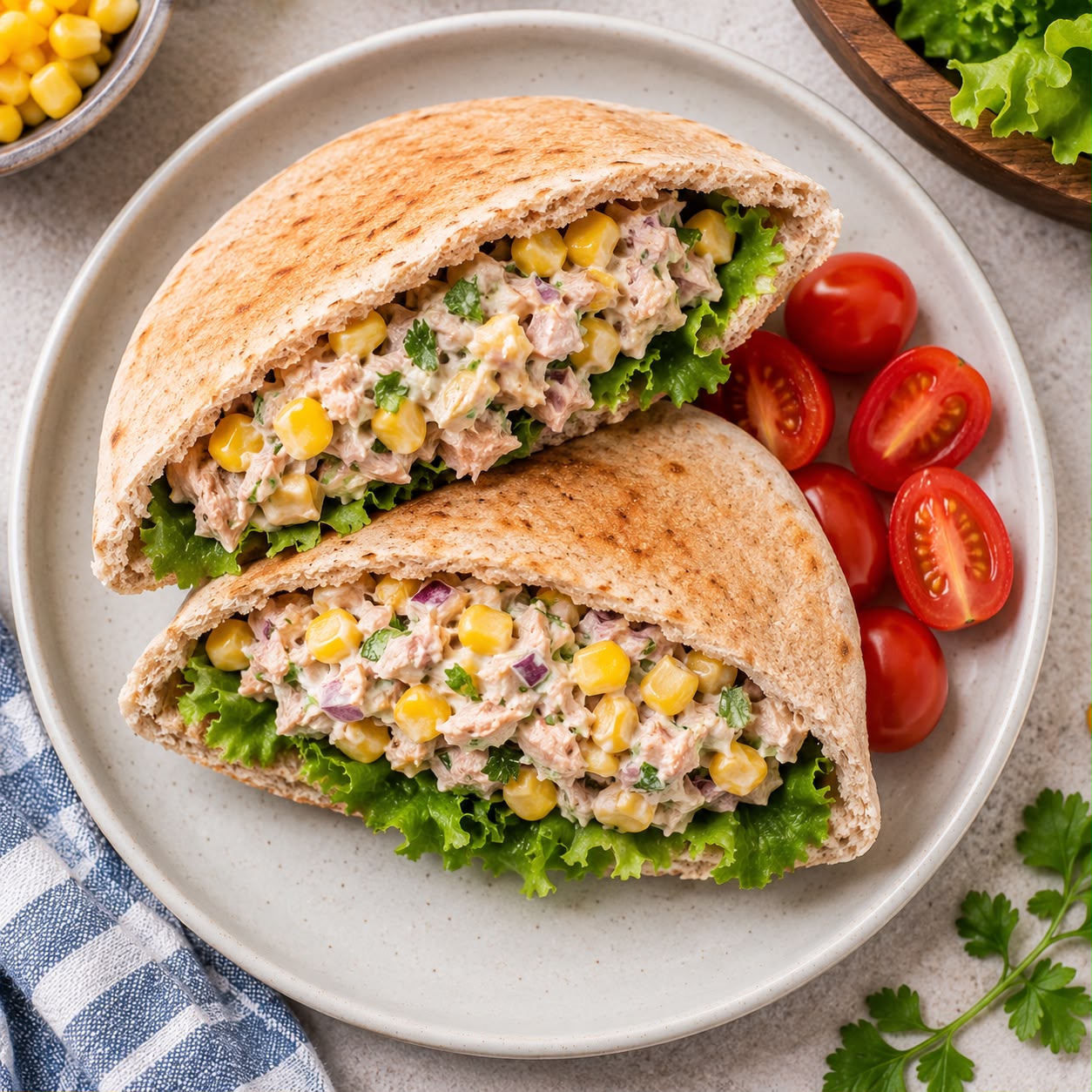 Tuna & Corn Pita Pockets