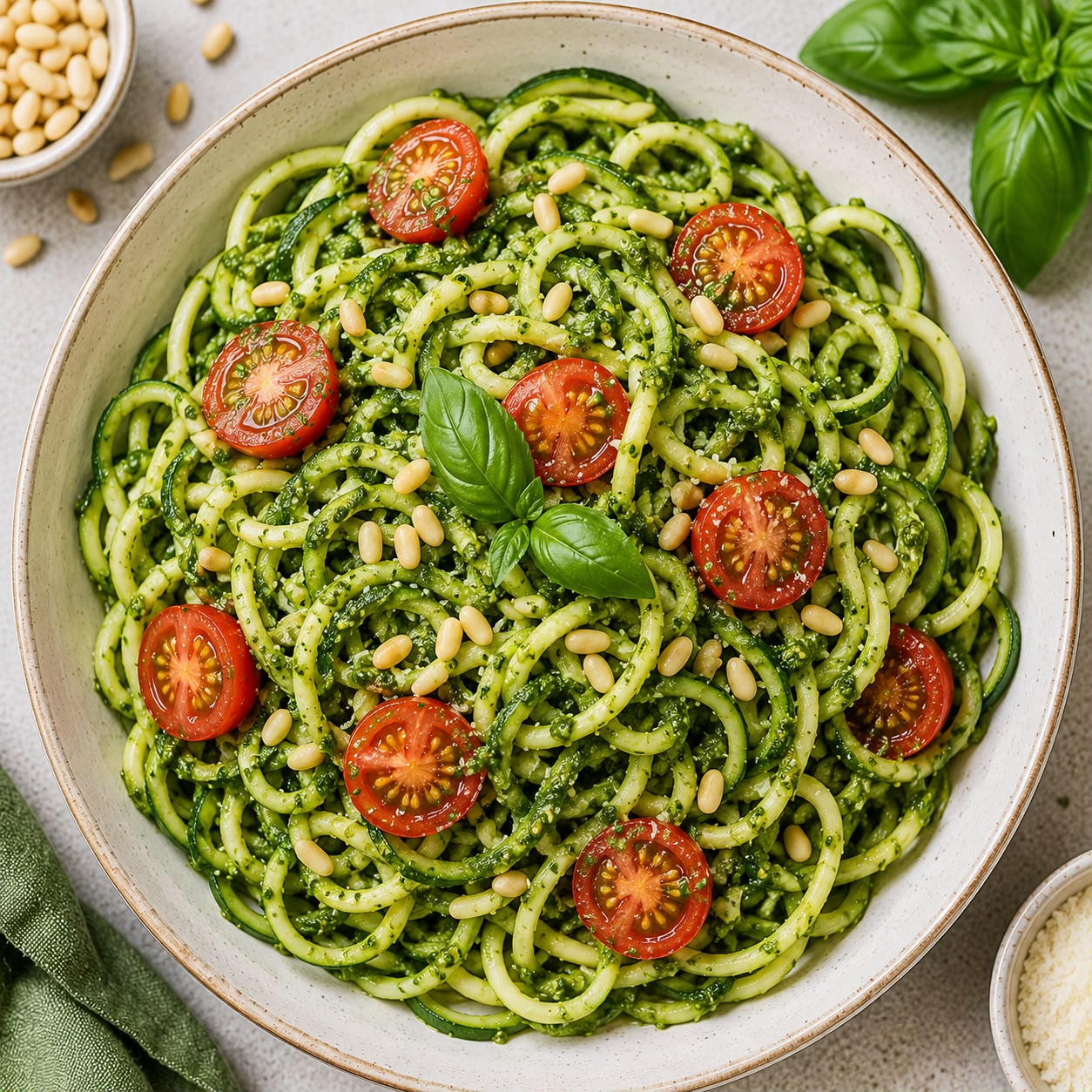 Zucchini Noodles with Pesto